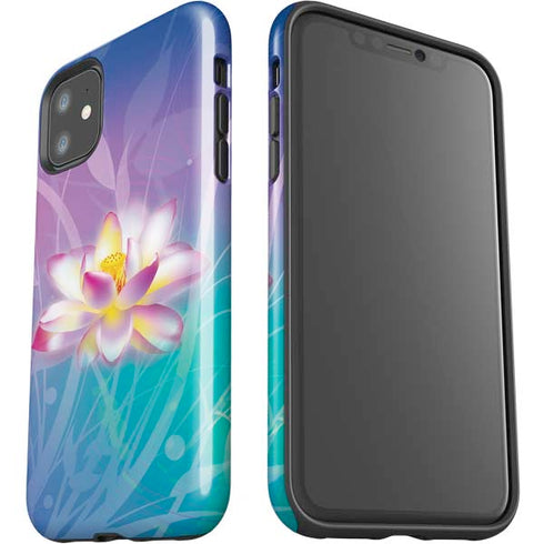 Lotus Floral Pattern iPhone 11 Impact Case