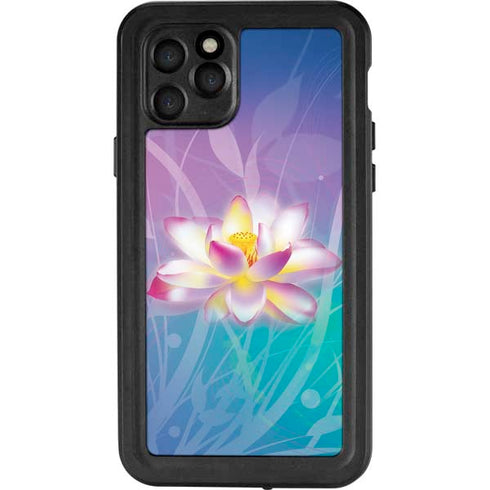 Lotus Floral Pattern iPhone 11 Pro Waterproof Case