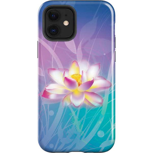 Lotus Floral Pattern iPhone 12 Impact Case