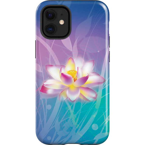 Lotus Floral Pattern iPhone 12 Mini Impact Case