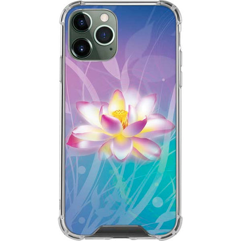 Lotus Floral Pattern iPhone 12 Pro Clear Case