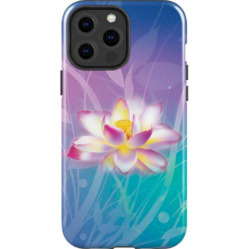 Lotus Floral Pattern iPhone 13 Pro Max Impact Case