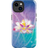 Lotus Floral Pattern iPhone 14 Plus Impact Case