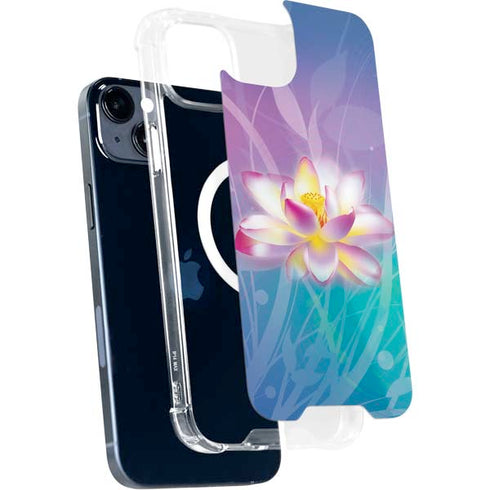 Lotus Floral Pattern iPhone 14 Plus MagSafe Case