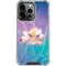 Lotus Floral Pattern iPhone 14 Pro Clear Case