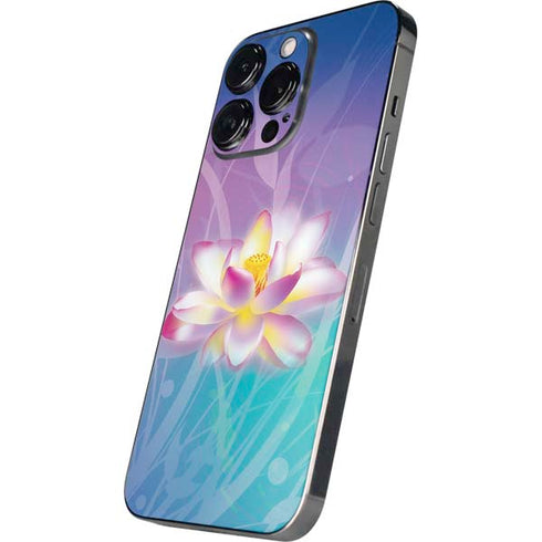 Lotus Floral Pattern iPhone 14 Pro Skin