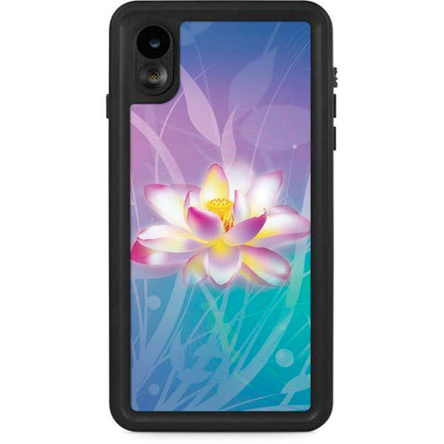 Lotus Floral Pattern iPhone XR Waterproof Case