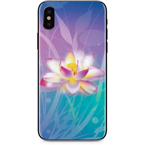 Lotus Floral Pattern iPhone XS Skin