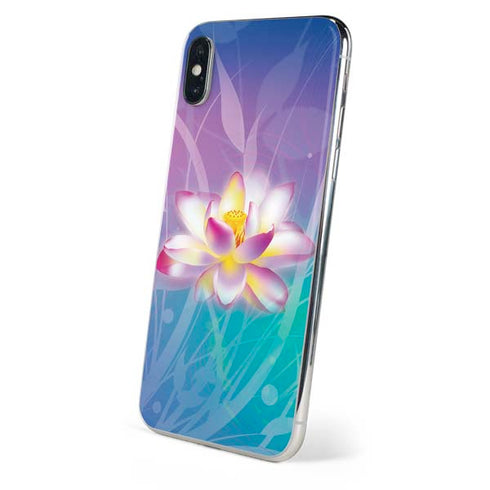 Lotus Floral Pattern iPhone XS Skin