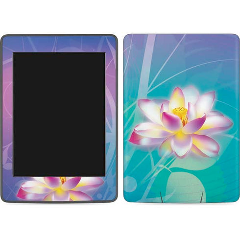 Lotus Floral Pattern Amazon Kindle Skin
