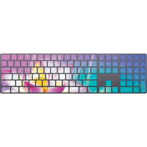 Lotus Floral Pattern Magic Keyboard with Numeric Keypad Skin