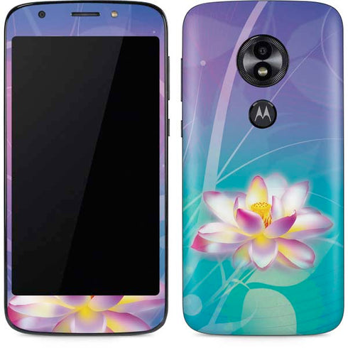 Lotus Floral Pattern Moto E5 Play Skin