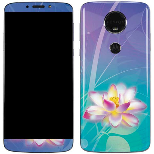 Lotus Floral Pattern Moto E5 Plus Skin