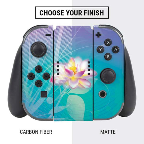 Lotus Floral Pattern Nintendo Switch Bundle Skin