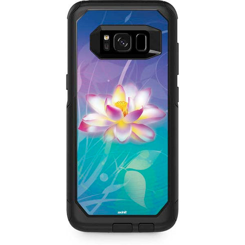 Lotus Floral Pattern Otterbox Commuter Galaxy Skin