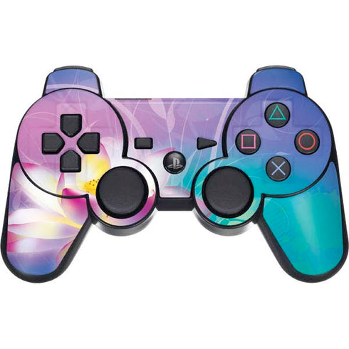 Lotus Floral Pattern PS3 Dual Shock wireless controller Skin