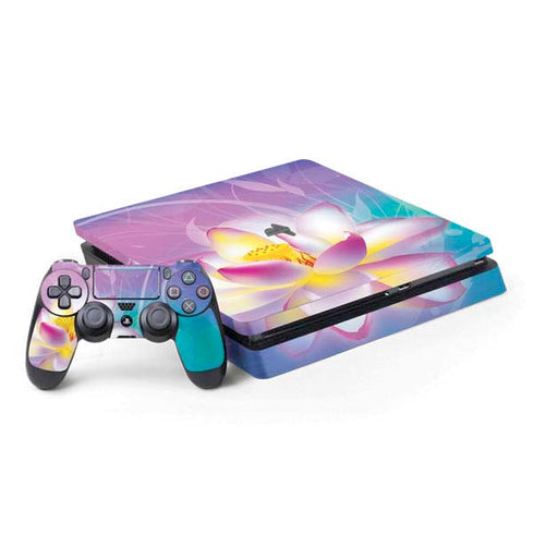 Lotus Floral Pattern PS4 Slim Bundle Skin