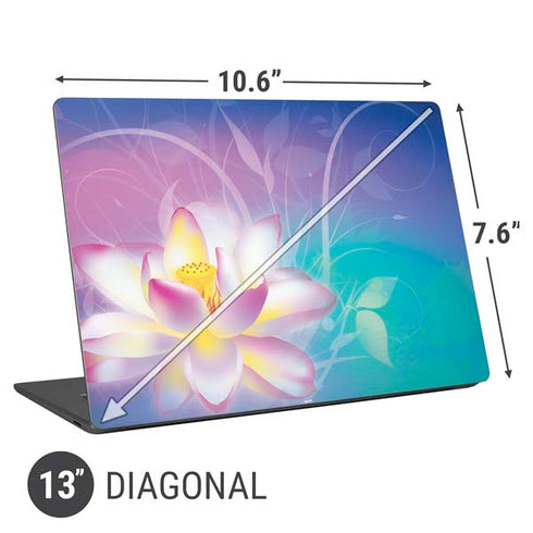 Lotus Floral Pattern Universal Laptop 13in (10.6 x 7.6in) Skin