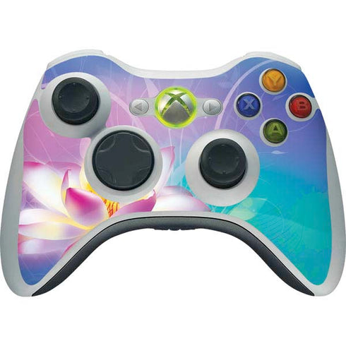Lotus Floral Pattern Xbox 360 Wireless Controller Skin