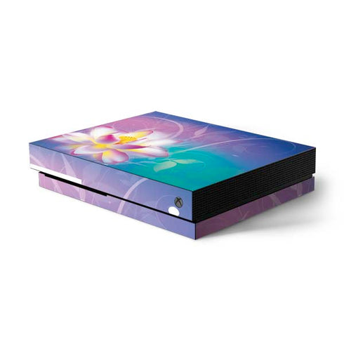 Lotus Floral Pattern Xbox One X Console Skin