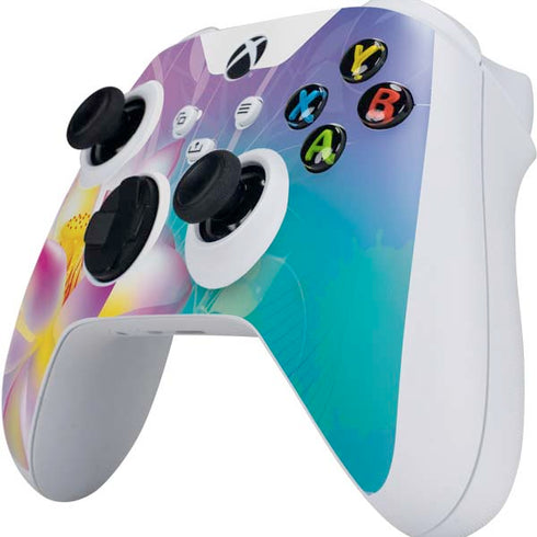 Lotus Floral Pattern Xbox Series S Controller Skin
