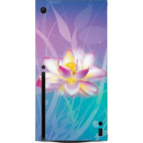 Lotus Floral Pattern Xbox Series X Console Skin