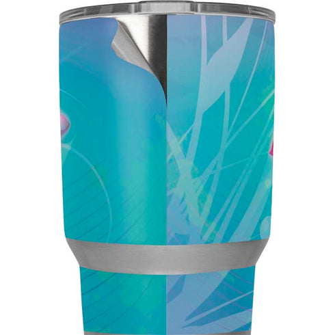 Lotus Floral Pattern Yeti 20oz Tumbler Skin