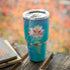 Lotus Floral Pattern Yeti 30oz Rambler Tumbler Skin