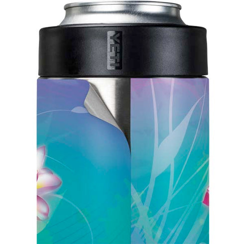 Lotus Floral Pattern Yeti Colster Can Insulator Skin