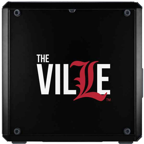 University of Louisville Black Background Cooler Master MasterBox Q300L Mini Tower Skin
