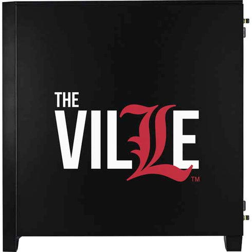 University of Louisville Black Background Corsair 4000D Tempered Glass Mid-Tower ATX Case Skin