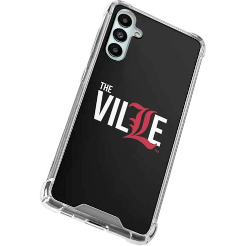 University of Louisville Black Background Galaxy A15 5G Clear Case