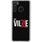University of Louisville Black Background Galaxy A21 Clear Case