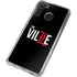 University of Louisville Black Background Galaxy A21 Clear Case