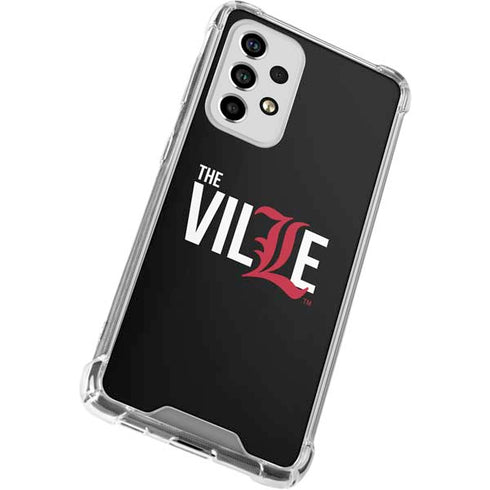 University of Louisville Black Background Galaxy A53 5G Clear Case