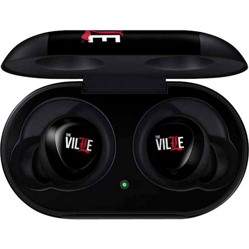 University of Louisville Black Background Galaxy Buds Skin