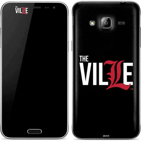 University of Louisville Black Background Galaxy J3 Skin