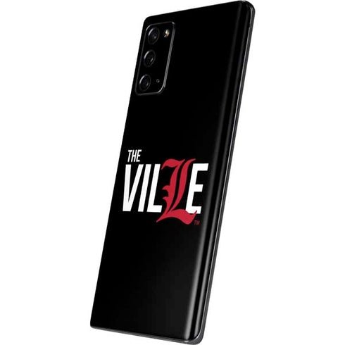 University of Louisville Black Background Galaxy Note20 5G Skin