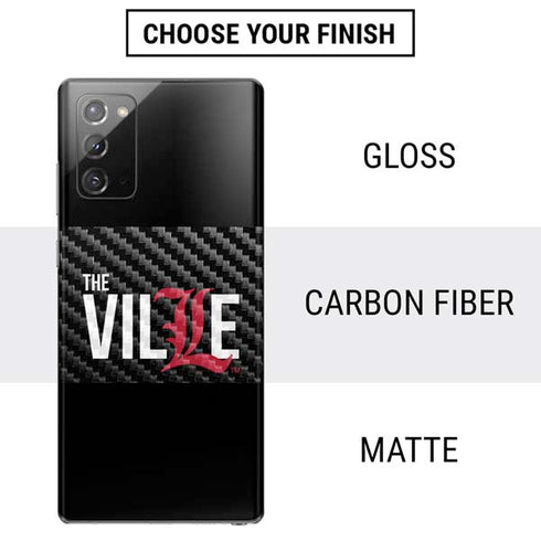 University of Louisville Black Background Galaxy Note20 5G Skin