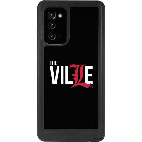 University of Louisville Black Background Galaxy Note20 5G Waterproof Case