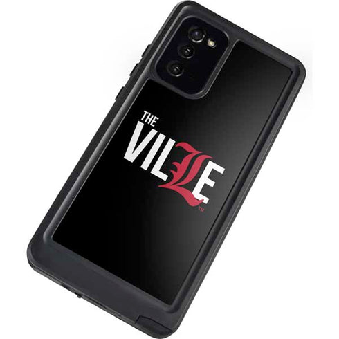 University of Louisville Black Background Galaxy Note20 5G Waterproof Case