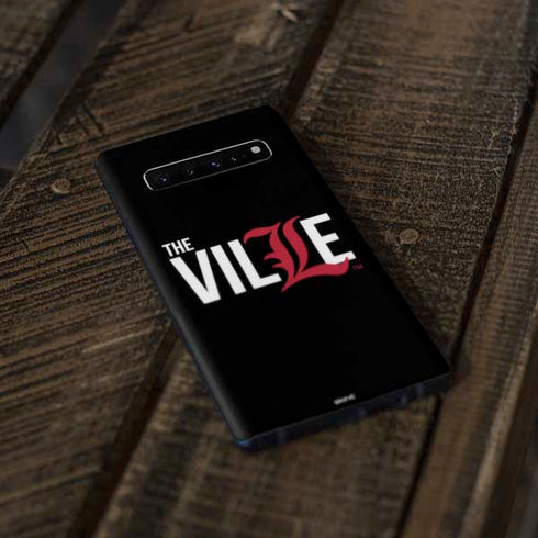 University of Louisville Black Background Galaxy S10 Plus Skin