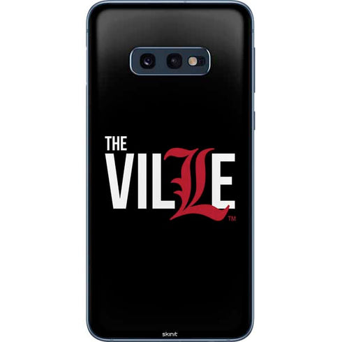 University of Louisville Black Background Galaxy S10e Skin