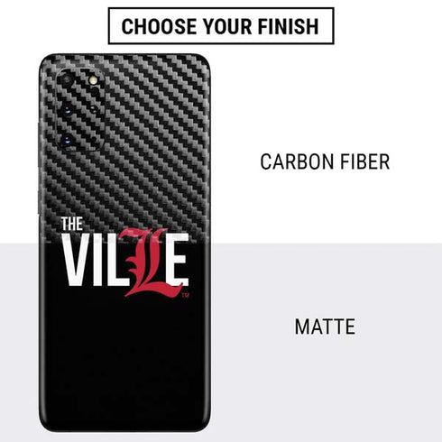 University of Louisville Black Background Galaxy S20 Plus Skin