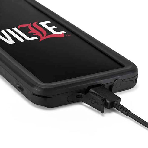 University of Louisville Black Background Galaxy S20 Waterproof Case