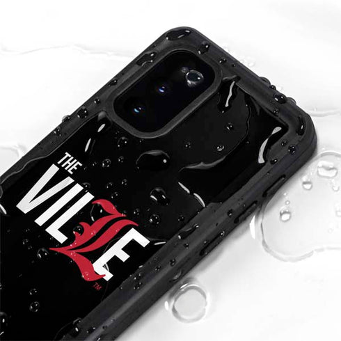 University of Louisville Black Background Galaxy S20 Waterproof Case