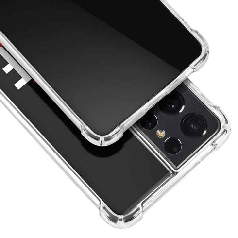 University of Louisville Black Background Galaxy S21 Ultra 5G Clear Case