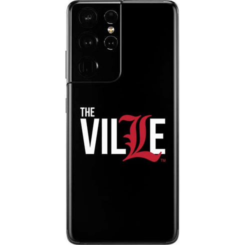 University of Louisville Black Background Galaxy S21 Ultra 5G Skin