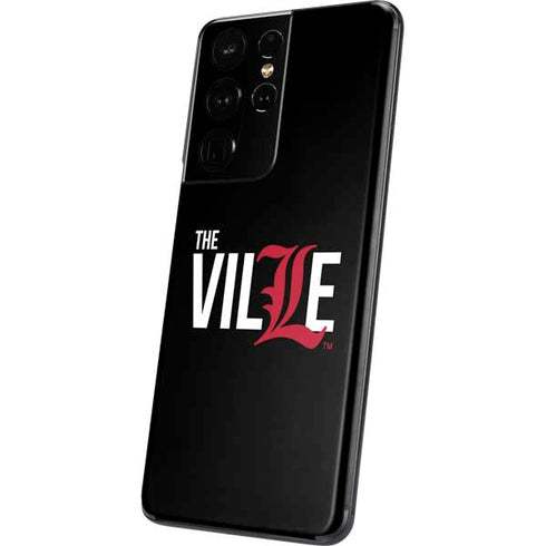 University of Louisville Black Background Galaxy S21 Ultra 5G Skin