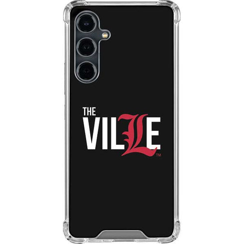 University of Louisville Black Background Galaxy S23 FE Clear Case